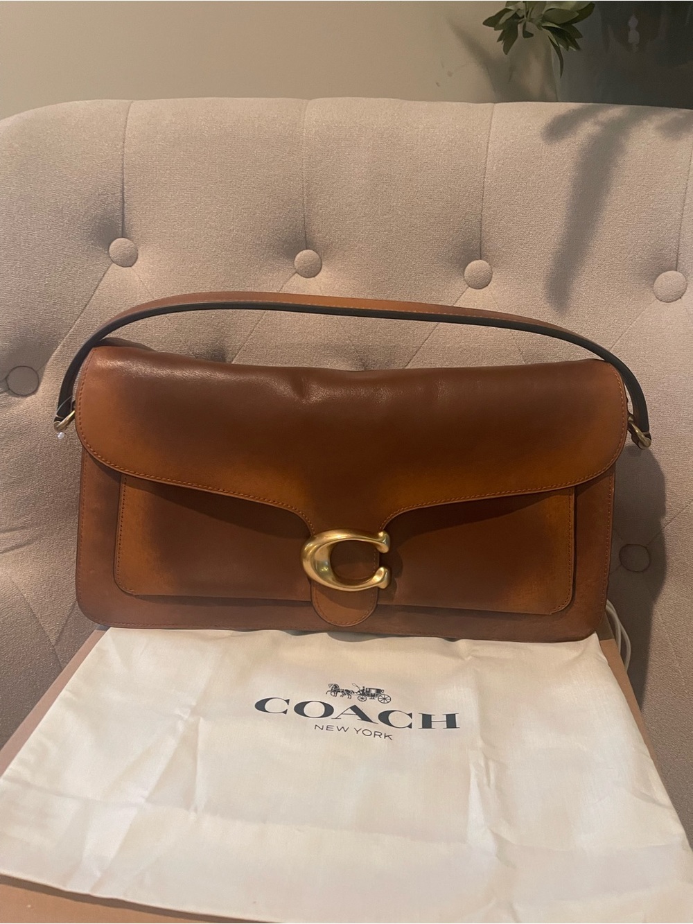 COACH Tabby 36 Loved Leather Shoulder Bag Brown Gift Boxed Dust Bag NWT